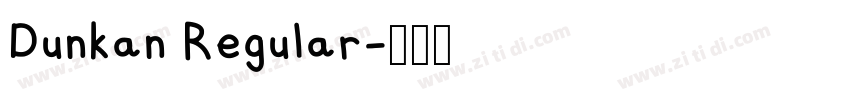 Dunkan Regular字体转换
